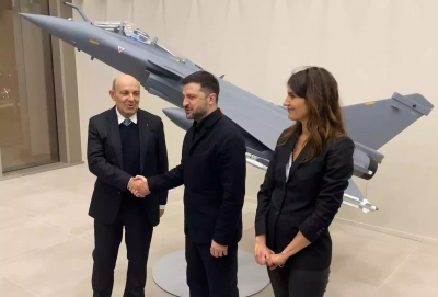 Le président Zelensky à Cergy chez Dassault Aviation